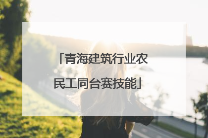 青海建筑行业农民工同台赛技能