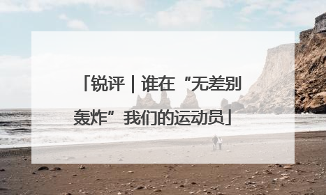 锐评｜谁在“无差别轰炸”我们的运动员