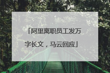 阿里离职员工发万字长文，马云回应