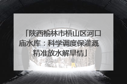 陕西榆林市横山区河口庙水库：科学调度保灌溉 精准放水解旱情