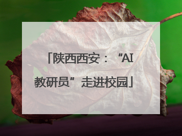陕西西安：“AI教研员”走进校园