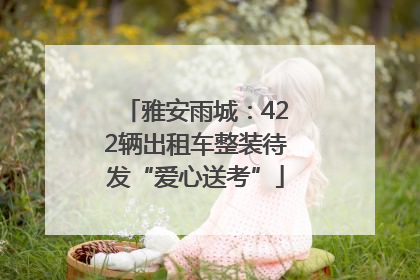 雅安雨城：422辆出租车整装待发“爱心送考”