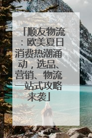 顺友物流：欧美夏日消费热潮涌动，选品、营销、物流一站式攻略来袭