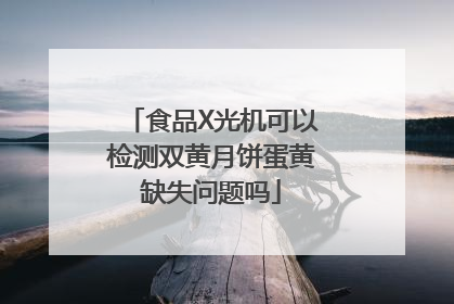 食品X光机可以检测双黄月饼蛋黄缺失问题吗