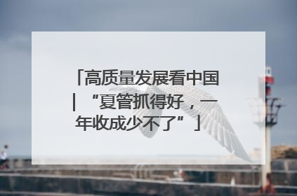 高质量发展看中国｜“夏管抓得好，一年收成少不了”