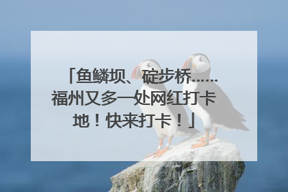 鱼鳞坝、碇步桥……福州又多一处网红打卡地！快来打卡！