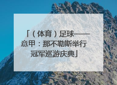 （体育）足球——意甲：那不勒斯举行冠军巡游庆典