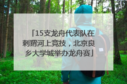 15支龙舟代表队在刺猬河上竞技，北京良乡大学城举办龙舟赛