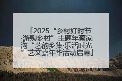 2025“乡村好时节·游购乡村”主题年蔡家沟“艺韵乡集·乐活时光”艺文嘉年华活动启幕