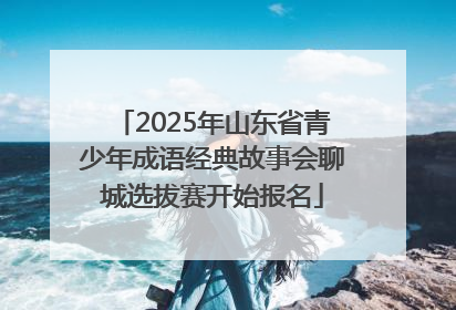 2025年山东省青少年成语经典故事会聊城选拔赛开始报名