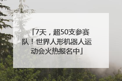 7天，超50支参赛队！世界人形机器人运动会火热报名中
