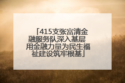 415支张富清金融服务队深入基层 用金融力量为民生福祉建设筑牢根基